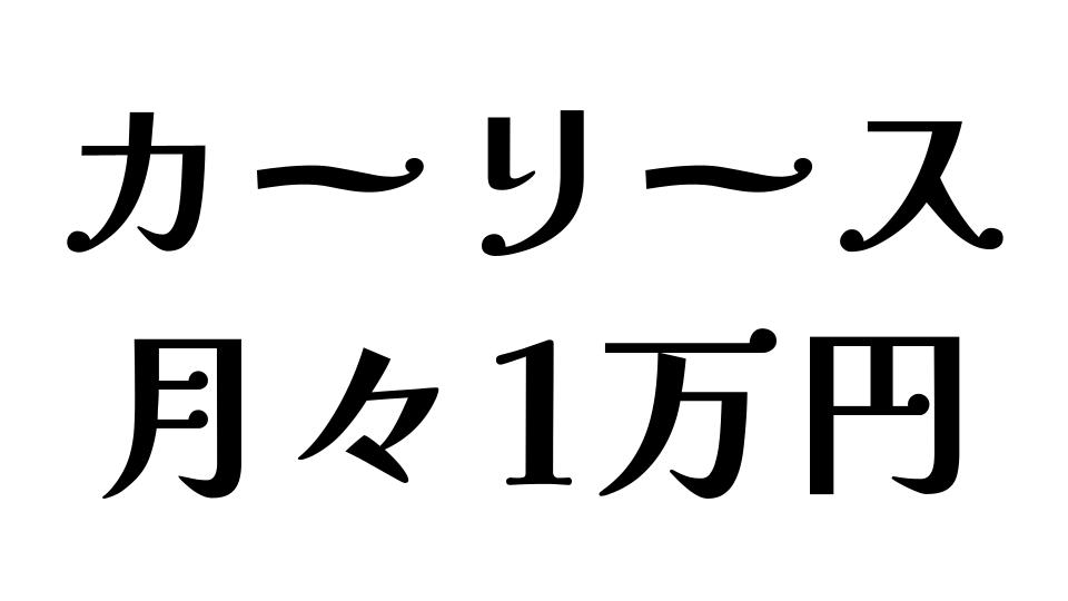 カーリース　月々1万円